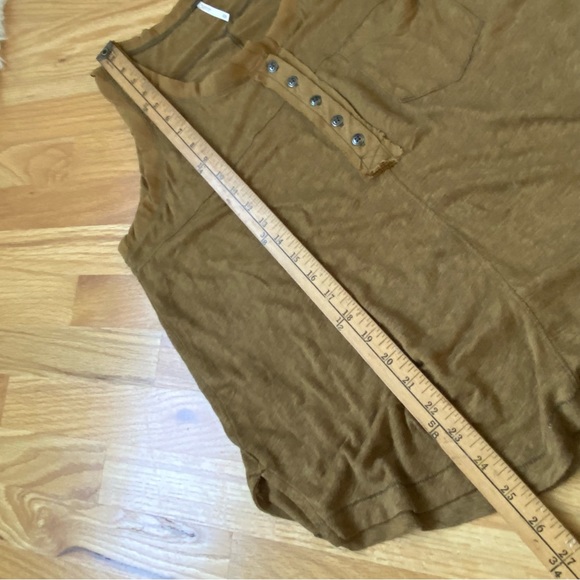 Free People NWOT Linen Tank Travelers Tank Moss - Picture 12 of 14